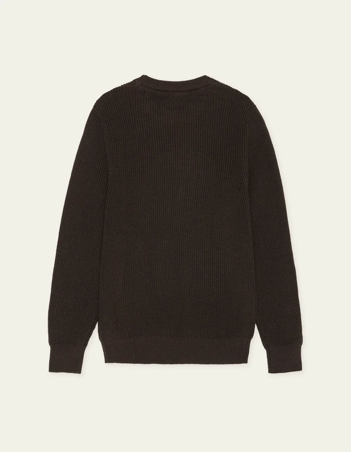 RIBBED CREWNECK KNIT (BROWN) - LES DEUX