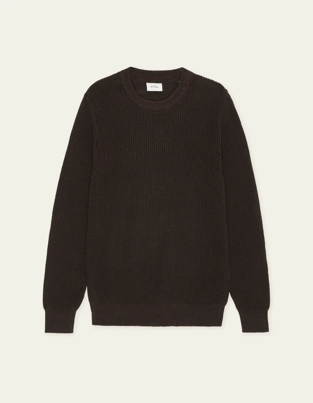 RIBBED CREWNECK KNIT (BROWN) - LES DEUX