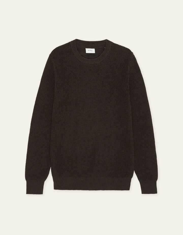 RIBBED CREWNECK KNIT (BROWN) - LES DEUX