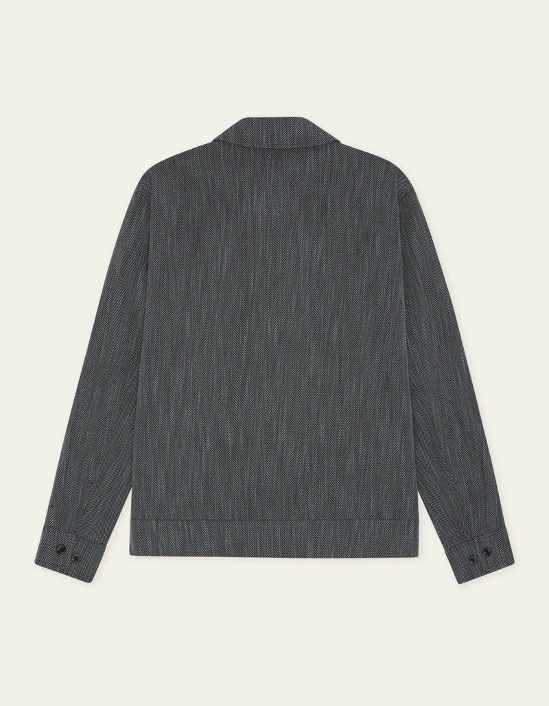 HERRINGBONE COACH JACKET (BLACK) - LES DEUX