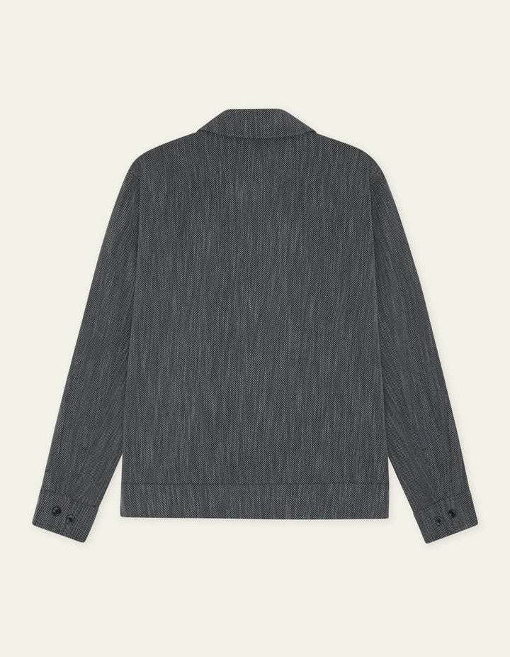 HERRINGBONE COACH JACKET (BLACK) - LES DEUX