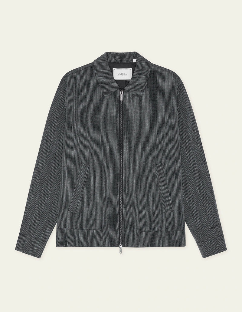 HERRINGBONE COACH JACKET (BLACK) - LES DEUX