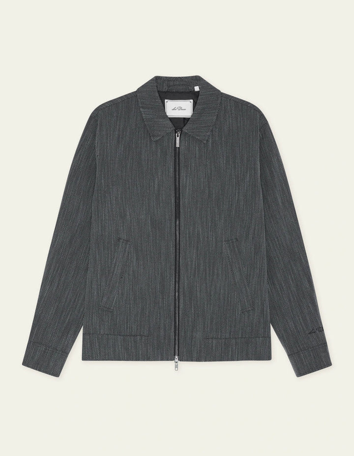 HERRINGBONE COACH JACKET (BLACK) - LES DEUX