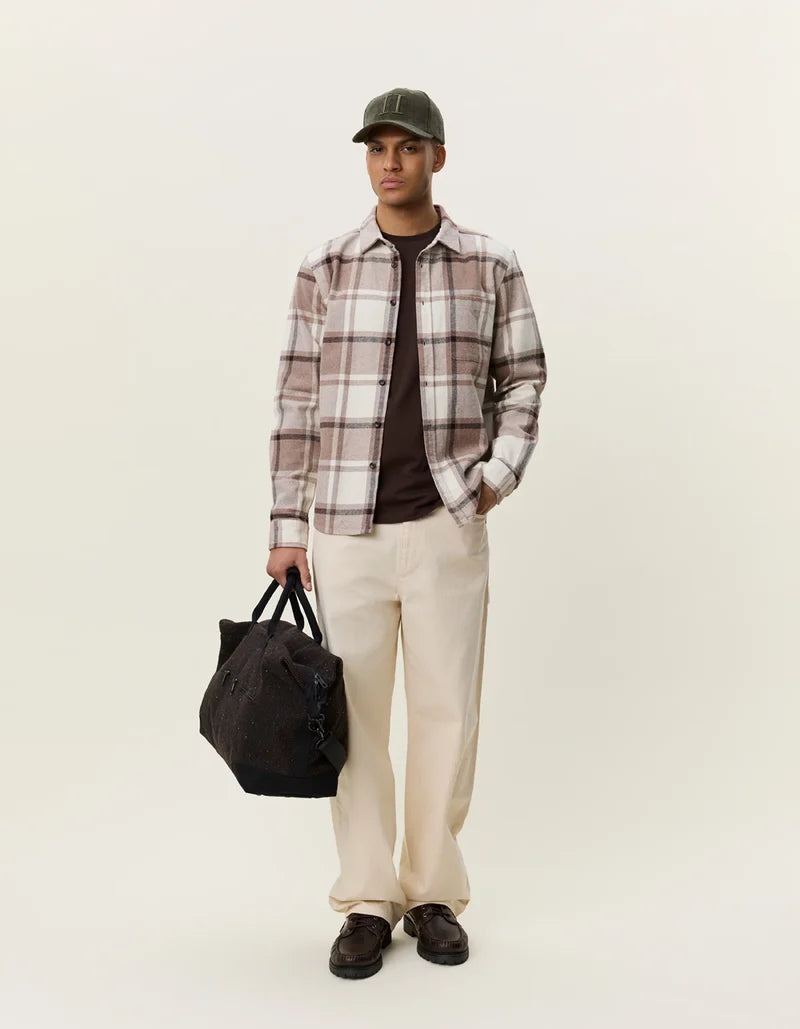 CHECK FLANNEL SHIRT (CARIBOU) - LES DEUX