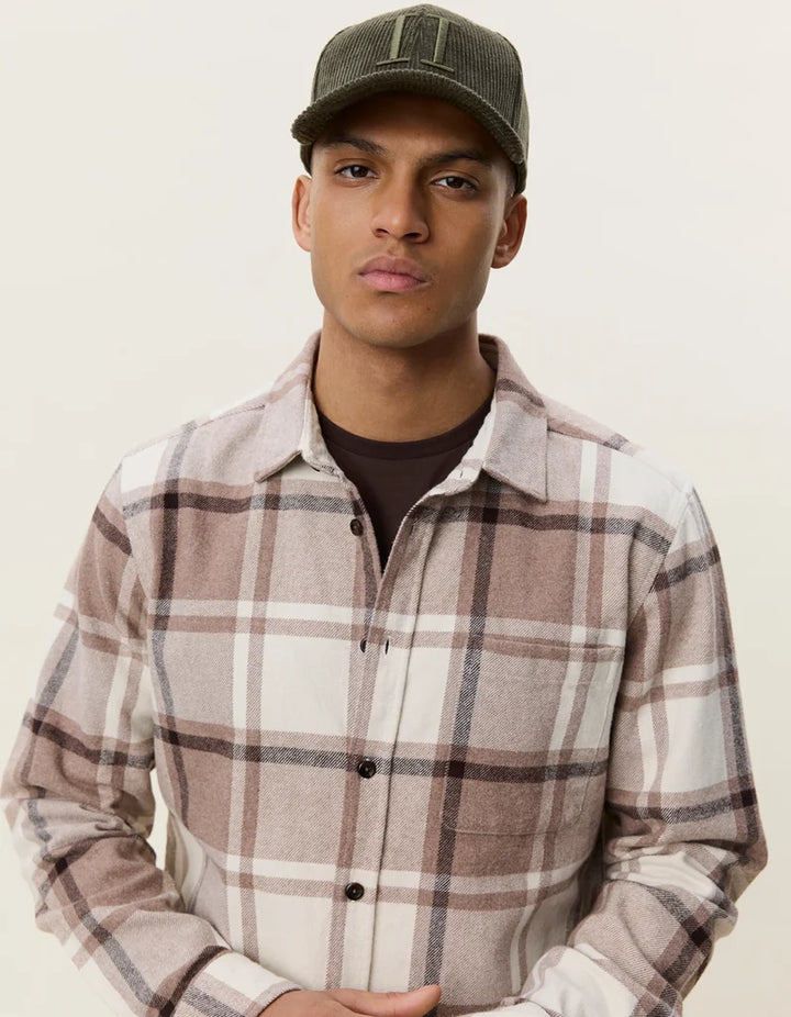 CHECK FLANNEL SHIRT (CARIBOU) - LES DEUX