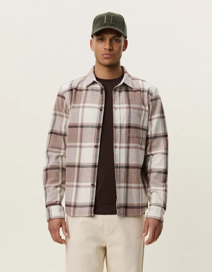 CHECK FLANNEL SHIRT (CARIBOU) - LES DEUX