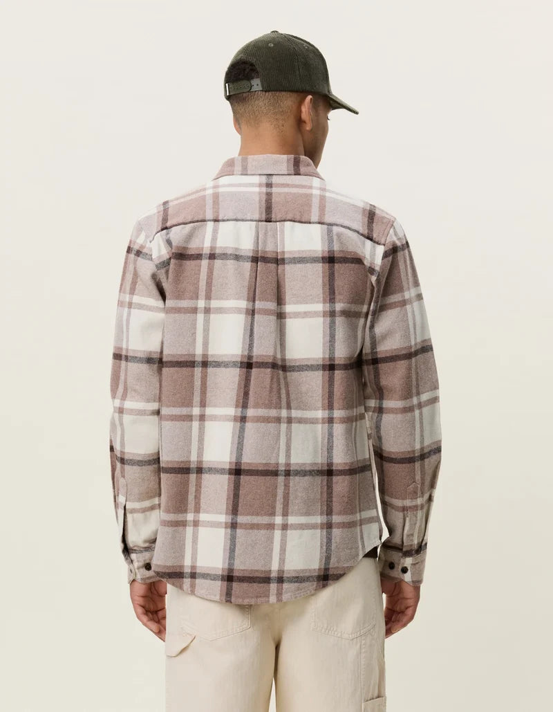 CHECK FLANNEL SHIRT (CARIBOU) - LES DEUX