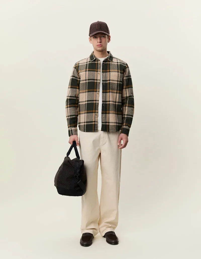 CHECK FLANNEL SHIRT (GREEN) - LES DEUX