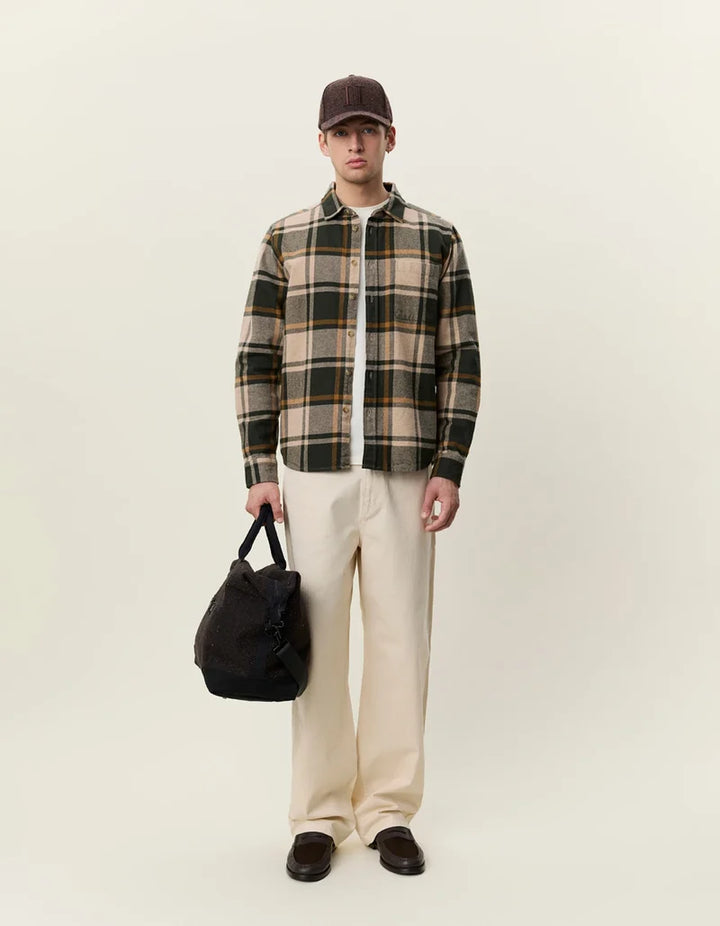 CHECK FLANNEL SHIRT (GREEN) - LES DEUX
