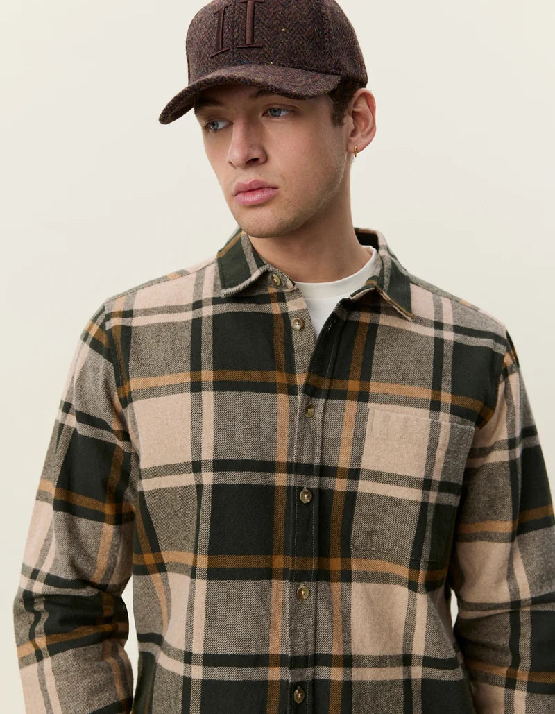 CHECK FLANNEL SHIRT (GREEN) - LES DEUX