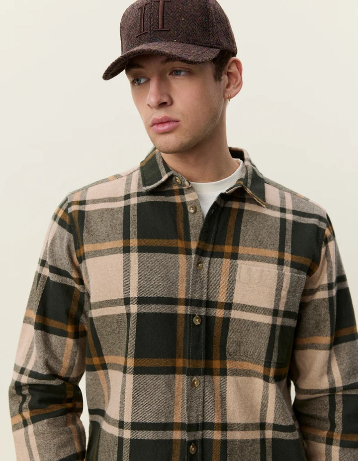 CHECK FLANNEL SHIRT (GREEN) - LES DEUX