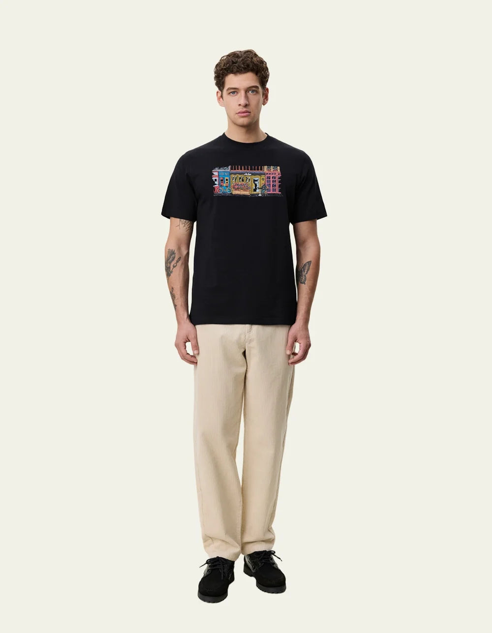 MARKET T-SHIRT (BLACK) - LES DEUX