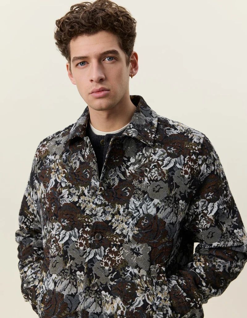 ROSE JACQUARD OVERSHIRT (SAND) - LES DEUX