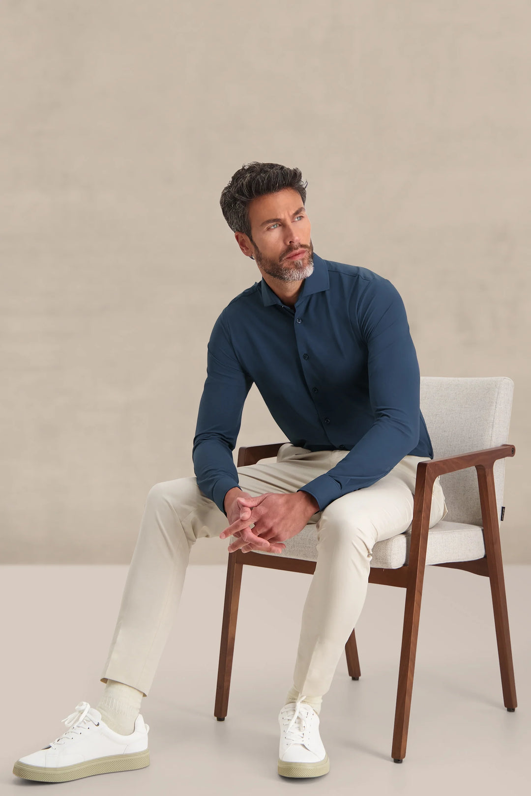 TECHNICAL STRETCH SHIRT (DENIM) - BLUE INDUSTRY