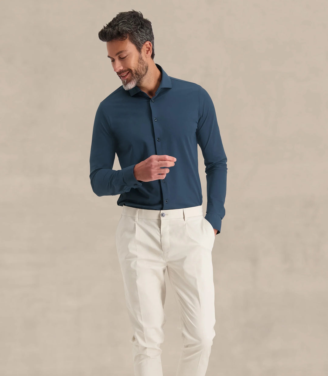 TECHNICAL STRETCH SHIRT (DENIM) - BLUE INDUSTRY