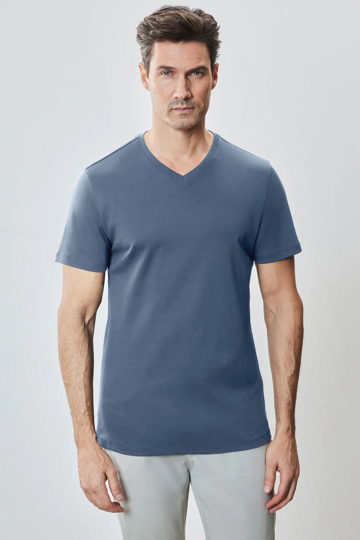 GEORGIA V-NECK T-SHIRT (OCEAN) - ROBERT BARAKETT