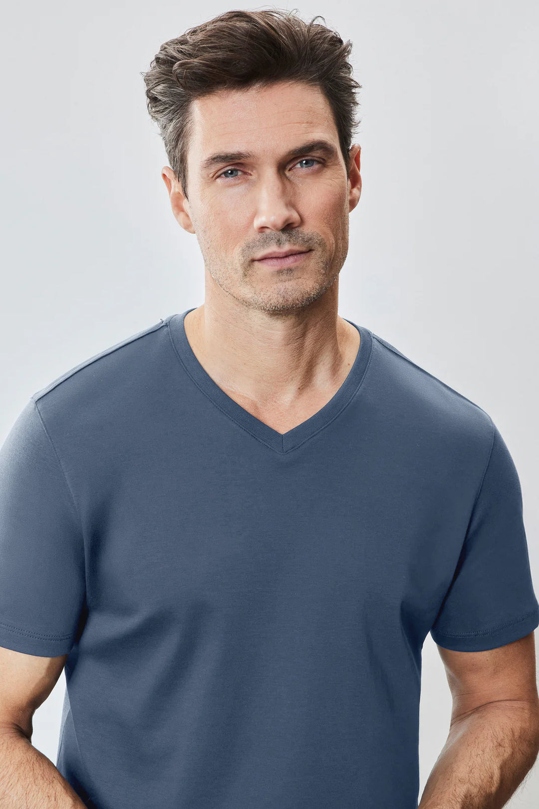 GEORGIA V-NECK T-SHIRT (OCEAN) - ROBERT BARAKETT