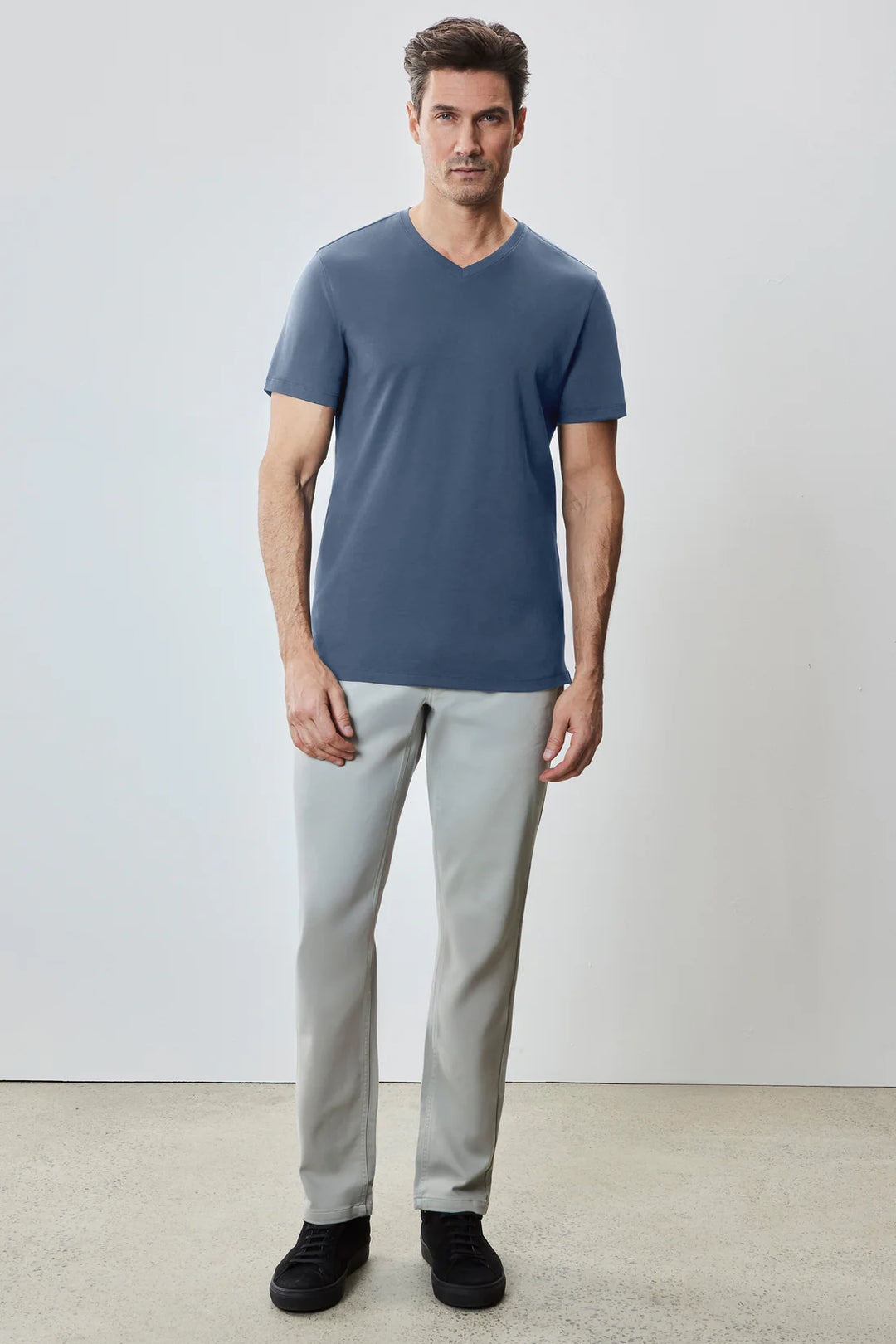 GEORGIA V-NECK T-SHIRT (OCEAN) - ROBERT BARAKETT