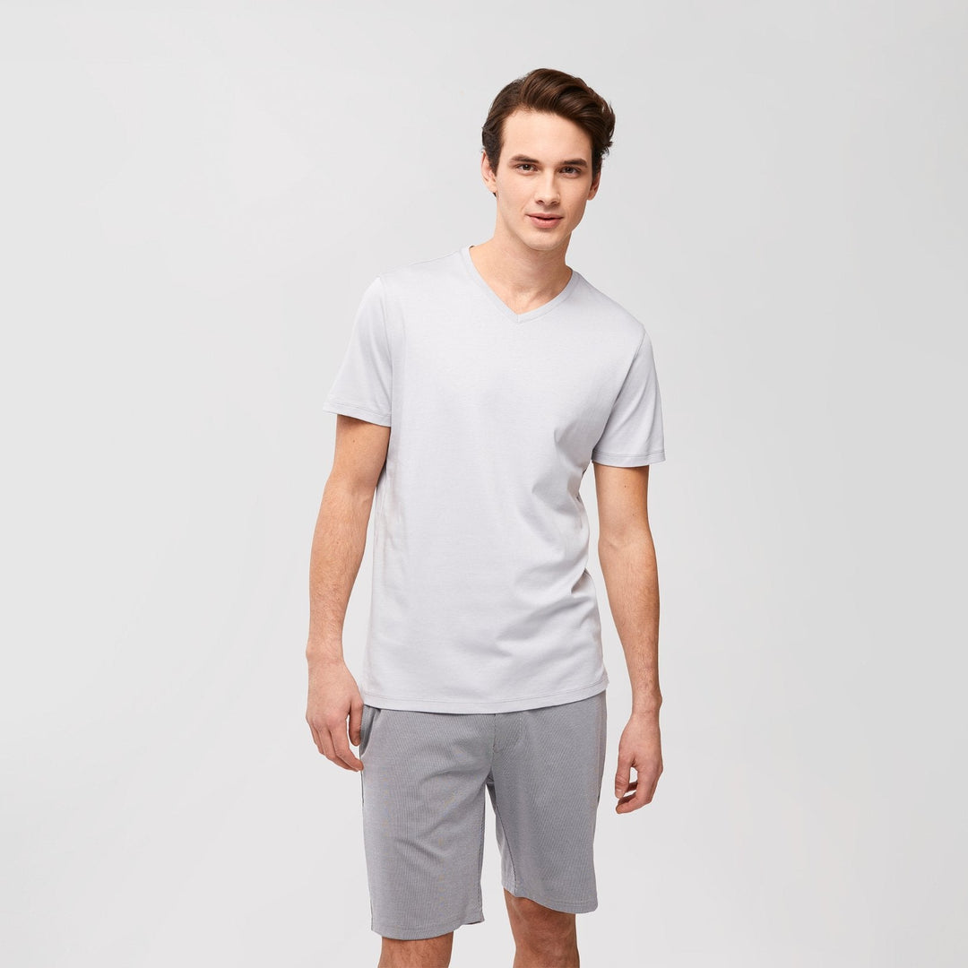 GEORGIA V-NECK T-SHIRT (CHALK) - ROBERT BARAKETT