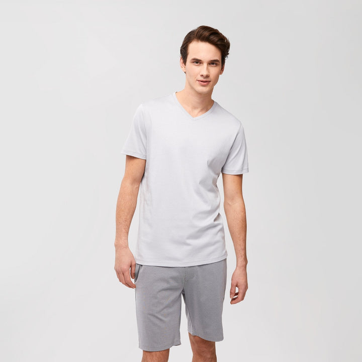GEORGIA V-NECK T-SHIRT (CHALK) - ROBERT BARAKETT