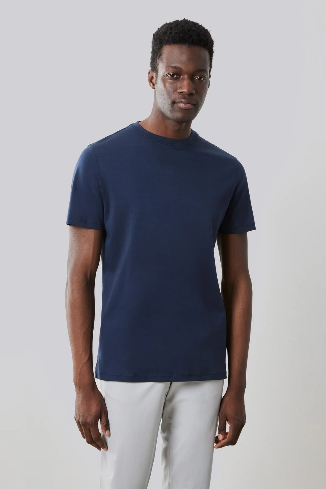 GEORGIA CREW NECK T-SHIRT (NAVY) - ROBERT BARAKETT