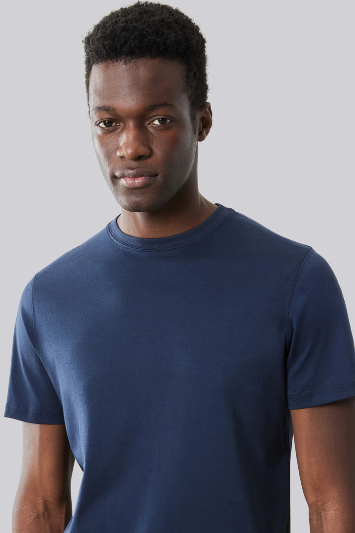 GEORGIA CREW NECK T-SHIRT (NAVY) - ROBERT BARAKETT