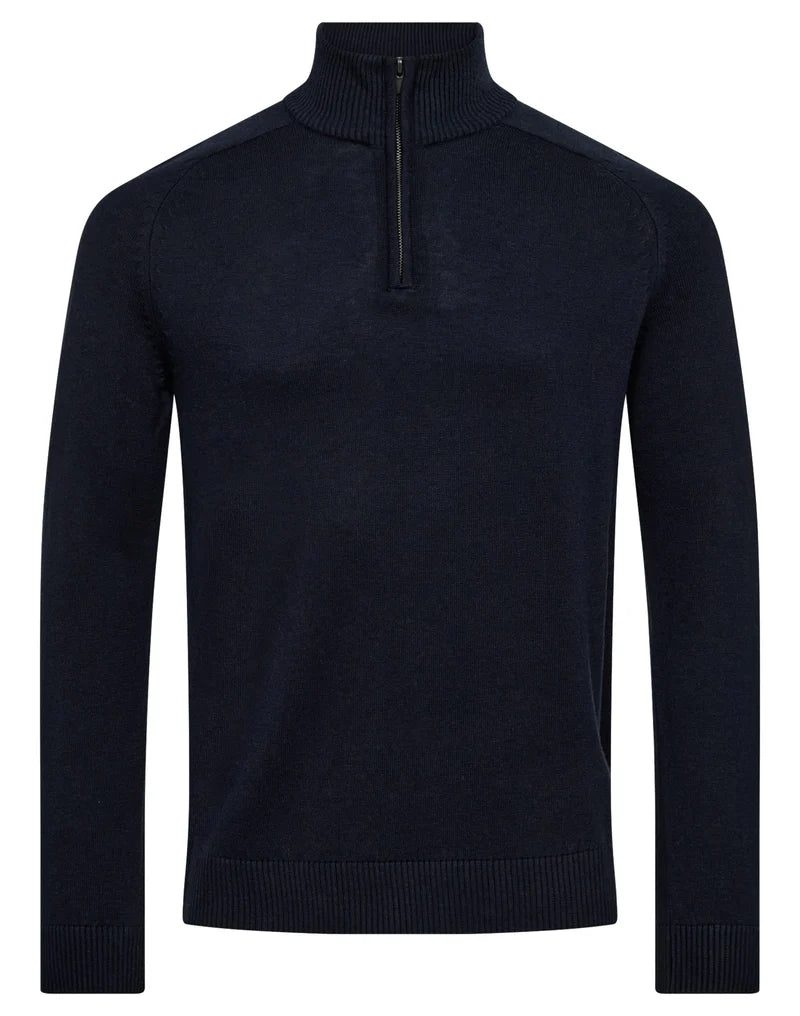 PELLE 1/2 ZIP SWEATER (THUNDER) - BRUUN & STENGADE
