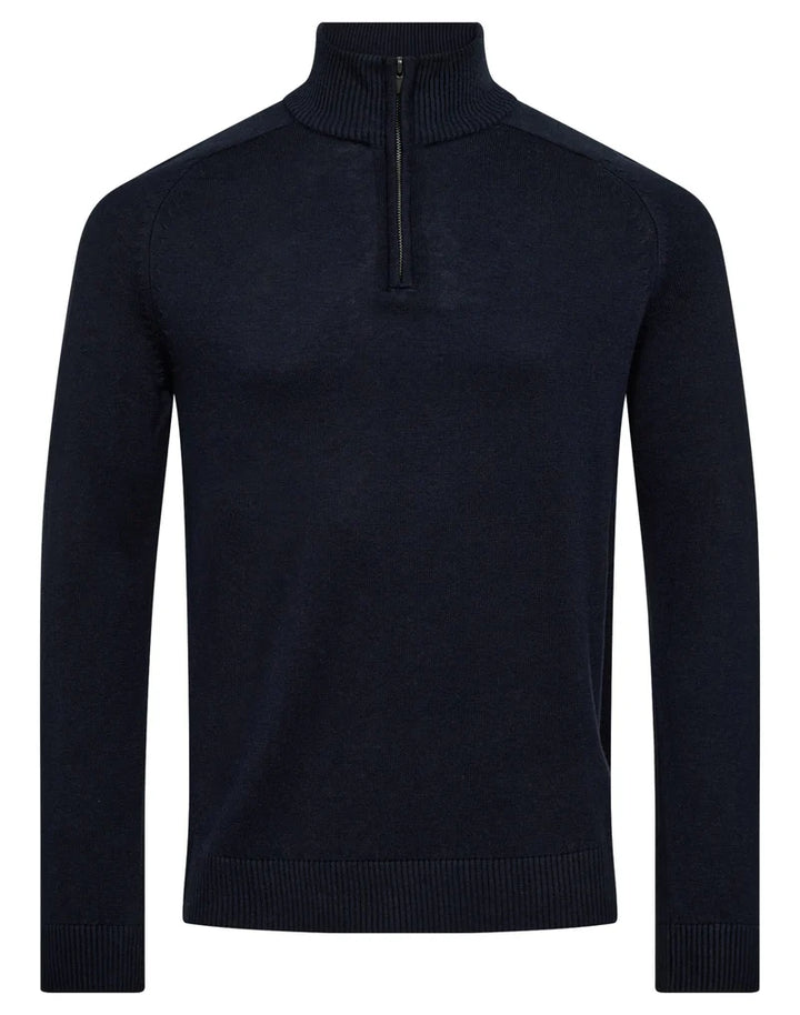 PELLE 1/2 ZIP SWEATER (THUNDER) - BRUUN & STENGADE