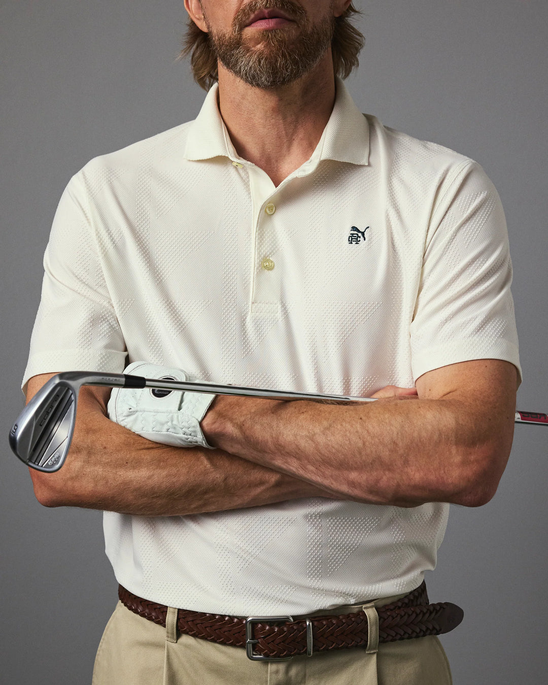 PUMA X RC MATTR JACQUARD POLO (WARM WHITE) - REIGNING CHAMP