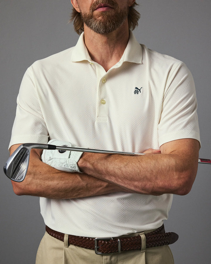 PUMA X RC MATTR JACQUARD POLO (WARM WHITE) - REIGNING CHAMP