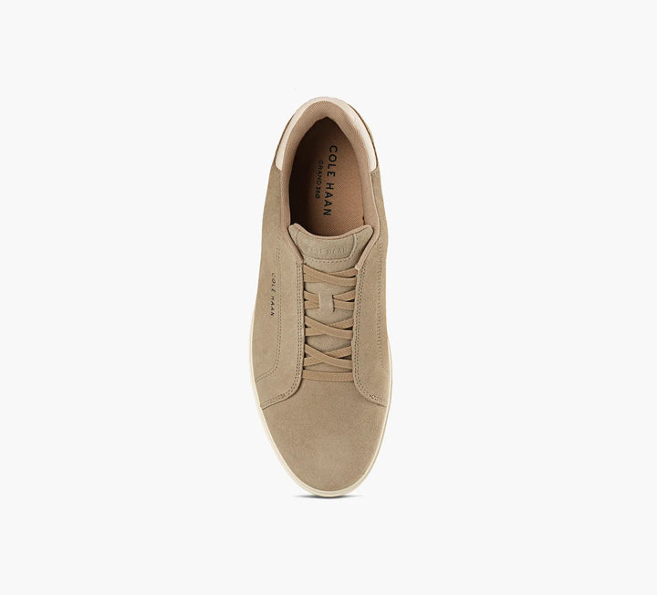 LUXE SLIP-ON SUEDE SNEAKER (BIRCH BEIGE) - COLE HAAN