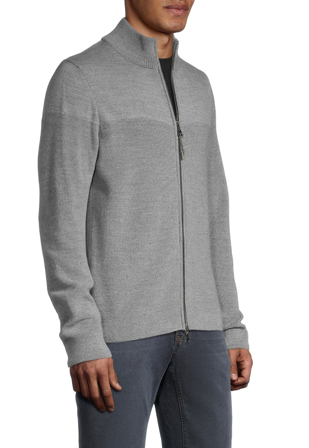 JAKE ZIP SWEATER (GREY) - BRAX