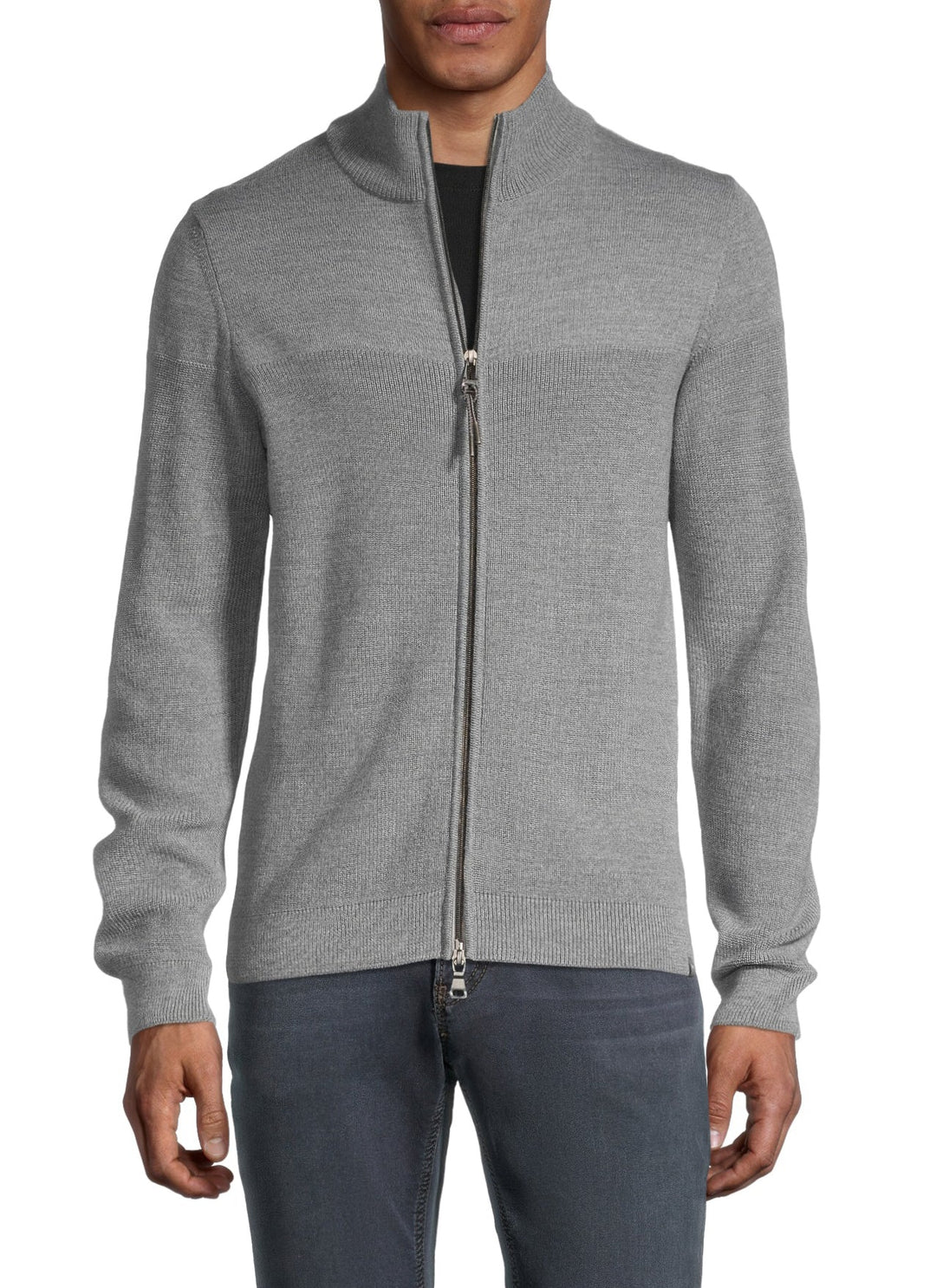 JAKE ZIP SWEATER (GREY) - BRAX