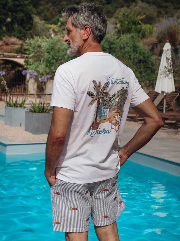 GRAPHIC RIVIERIA T-SHIRT (WHITE) - A FISH NAMED FRED