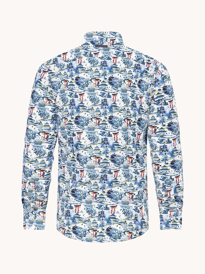 TEMPLE SHIRT (BLUE) - A FISH NAMED FRED