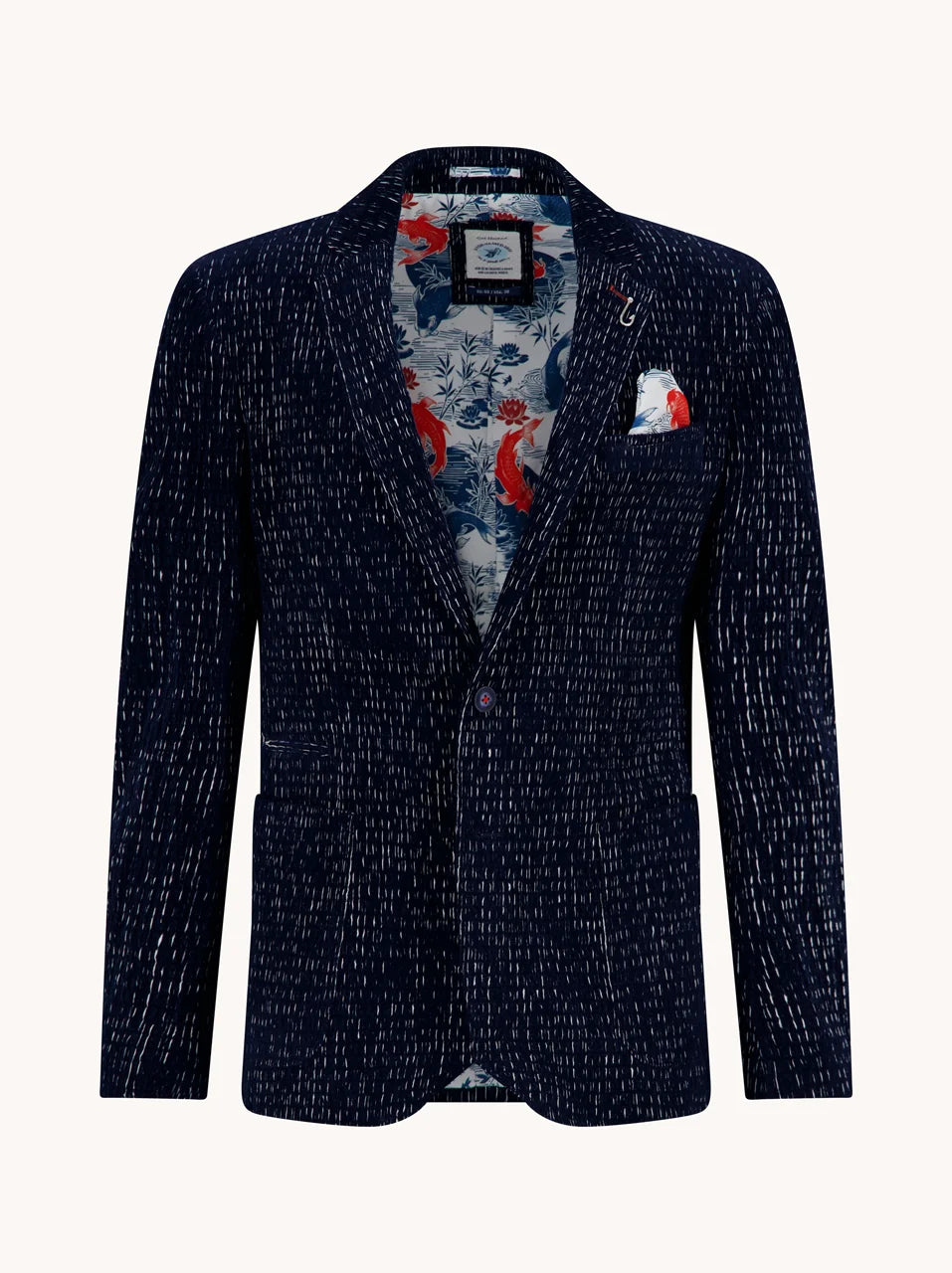 FANCY RIB BLAZER (NAVY) - A FISH NAMED FRED