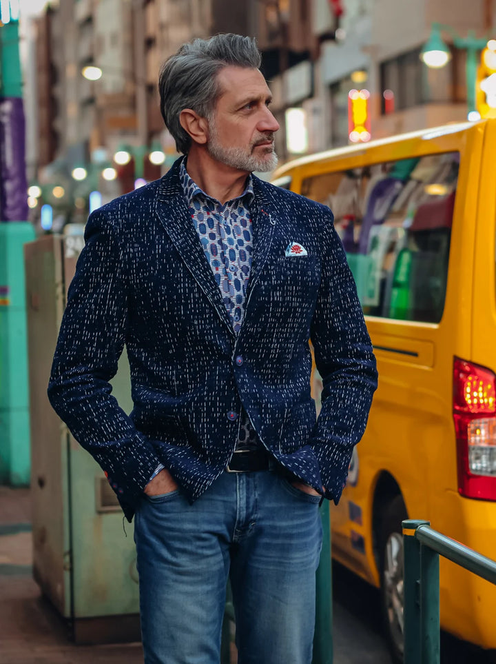FANCY RIB BLAZER (NAVY) - A FISH NAMED FRED