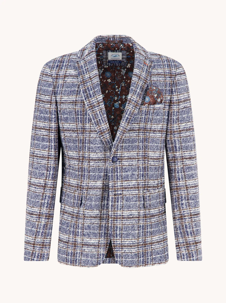 FANCY CHECK BLAZER (BLUE) - A FISH NAMED FRED