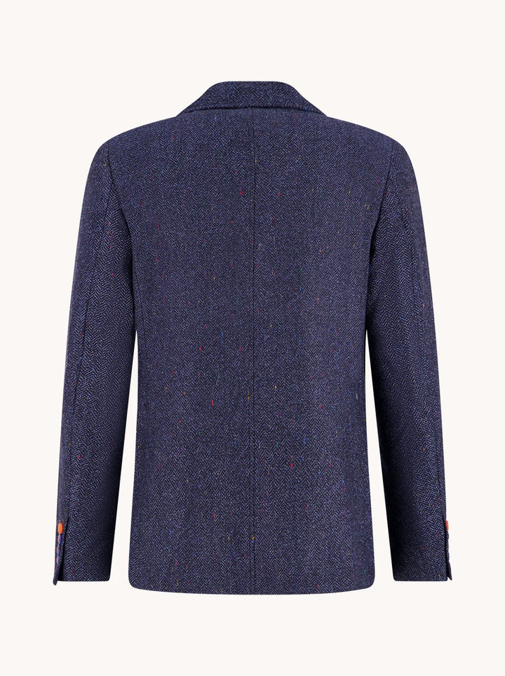 HERRINGBONE BLAZER (NAVY) - A FISH NAMED FRED