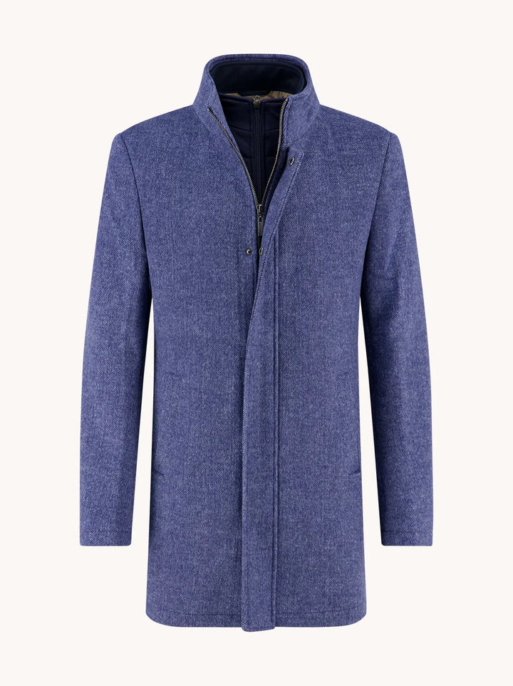 FUNNEL NECK COAT (BLUE) - A FISH NAMED FRED
