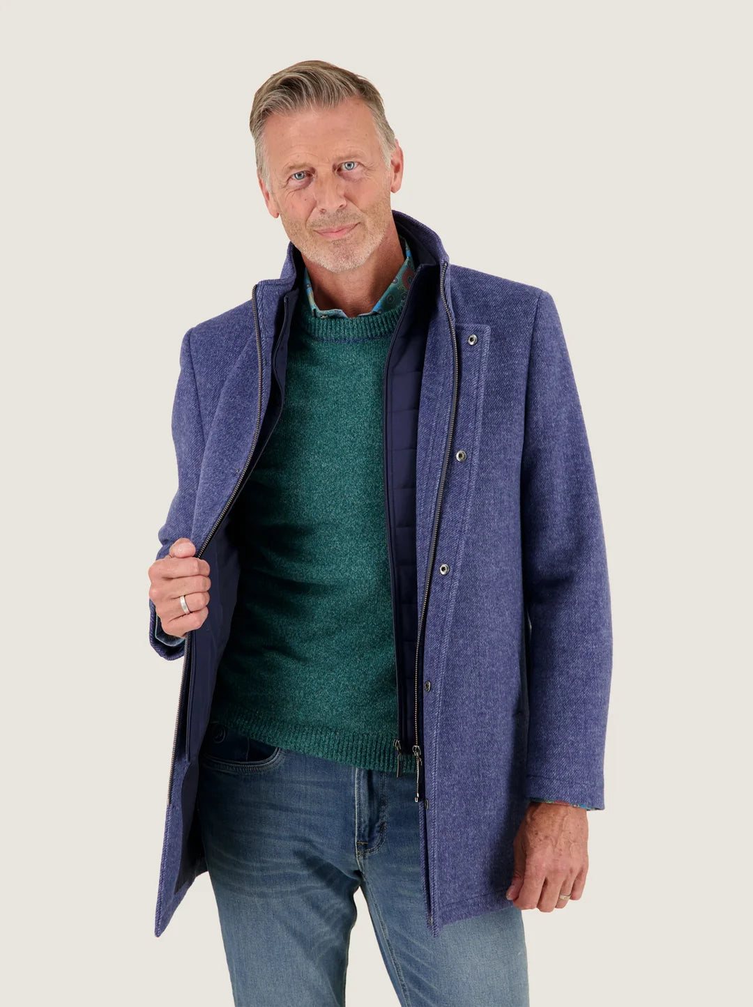 FUNNEL NECK COAT (BLUE) - A FISH NAMED FRED