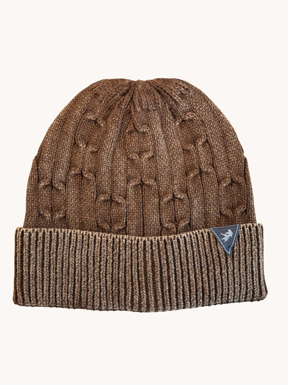 KNITTED CABLE BEANIE (BROWN) - A FISH NAMED FRED