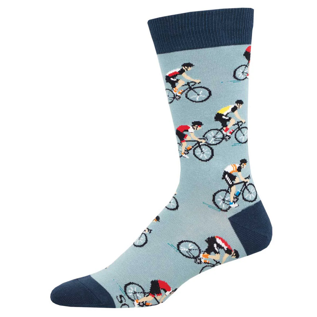 CYCLING CREW SOCKS (BLUE) - SOCKSMITH