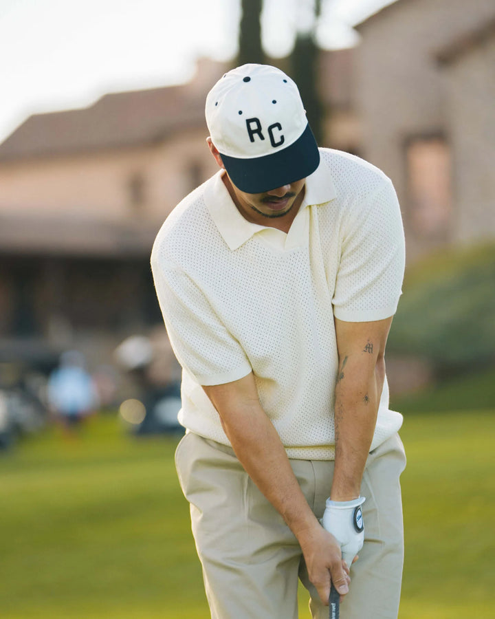 COTTON LINEN VICTOR POLO (IVORY) - REIGNING CHAMP