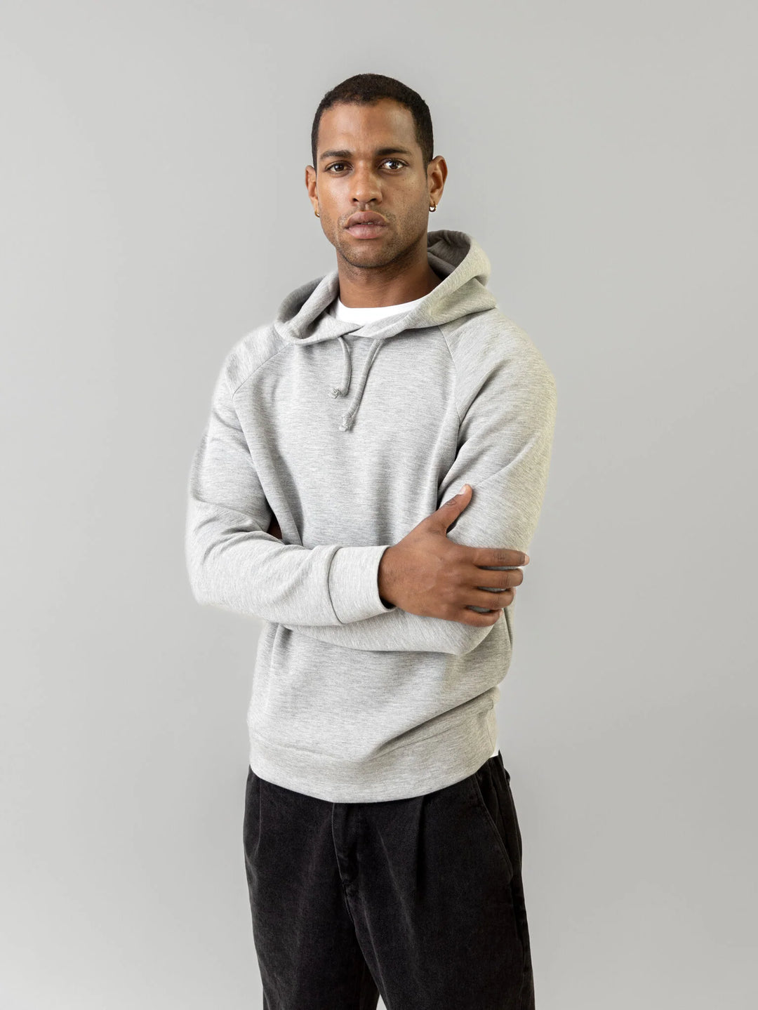 ABEL HOOD SWEATER (GREY) - MOS MOSH GALLERY