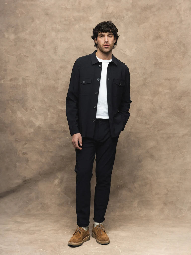 BIRK TRAVEL OVERSHIRT (BLACK) - MOS MOSH GALLERY