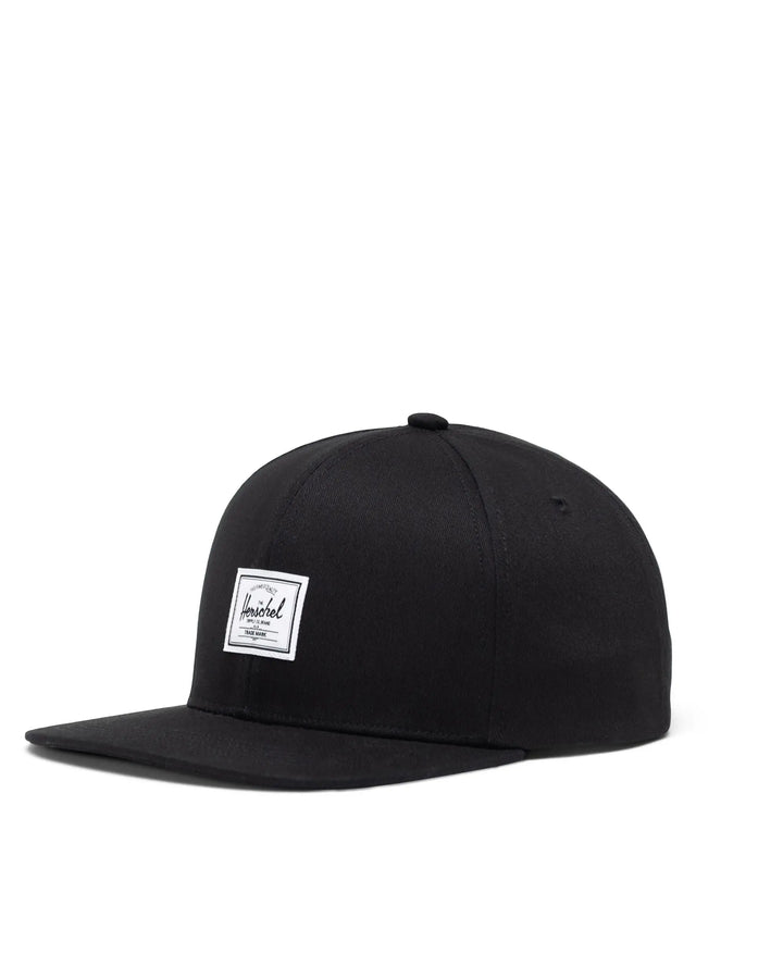 WHALER 6 PANEL CAP (BLACK) - HERSCHEL