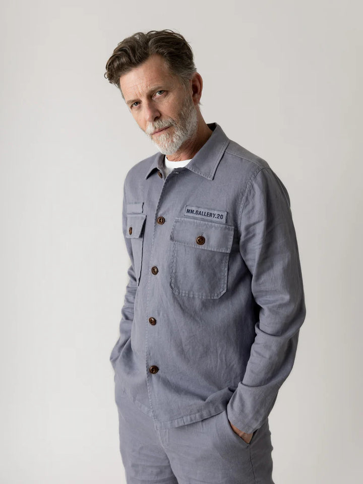 MARCELLO PORRO OVERSHIRT (FLINT STONE) - MOS MOSH GALLERY