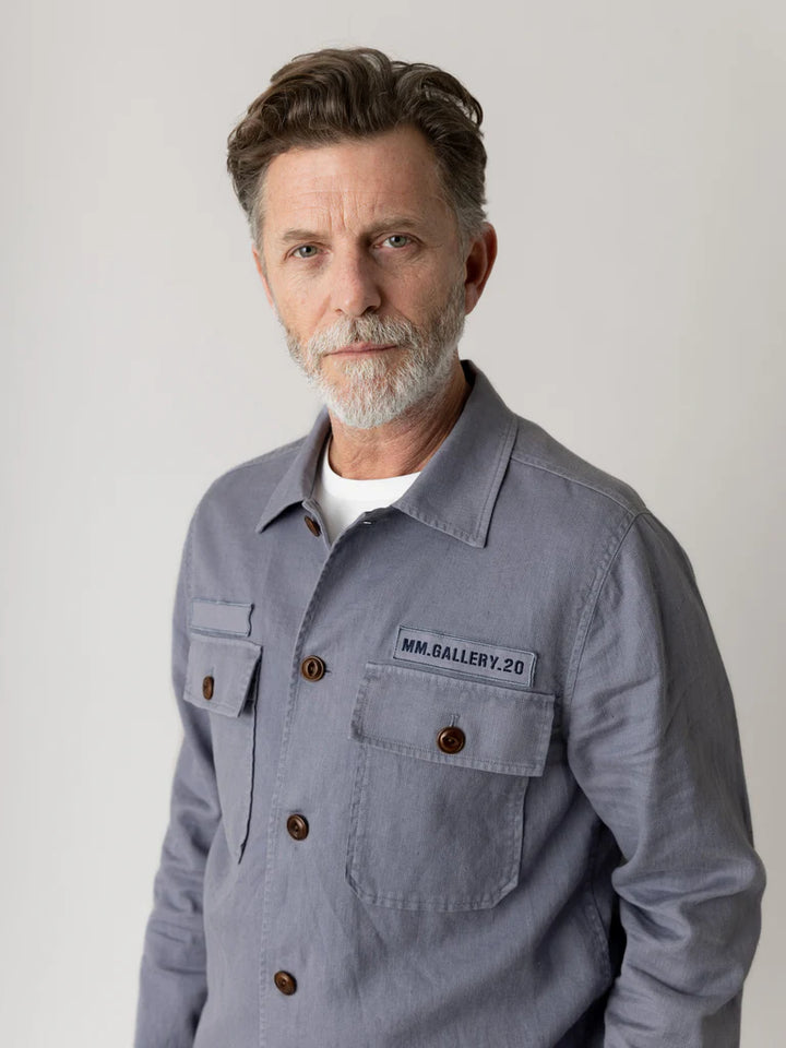 MARCELLO PORRO OVERSHIRT (FLINT STONE) - MOS MOSH GALLERY
