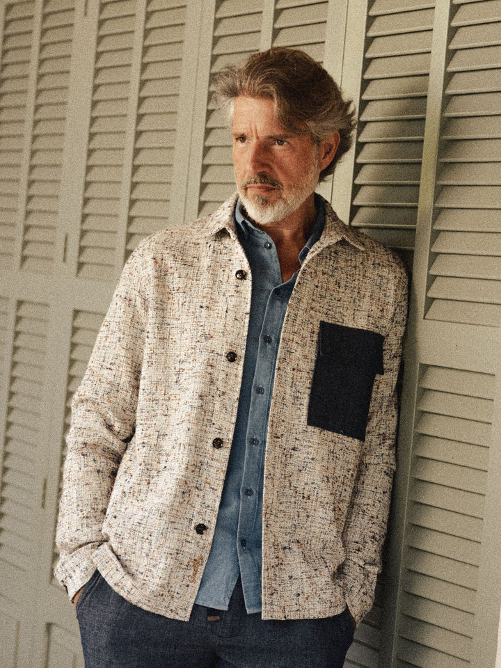 WILSON NEP OVERSHIRT (ECRU) - MOS MOSH GALLERY